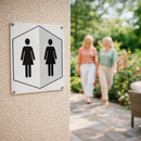 Ladies Toilets Symbol Sign – 150mm x 200mm – Rigid Plastic – Indoor/Outdoor