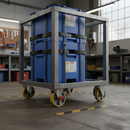 160mm Heavy Duty Braked Swivel Plate Castor with Polyurethane Wheels