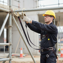 Professional 2m Twin Fall Arrest Lanyard with Shock Absorber and Alloy Steel Hooks for Safety in Working at Heights