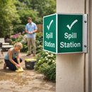 Spill Station Projecting Signs – 150mm x 200mm – Rigid Plastic – Indoor/Outdoor Use