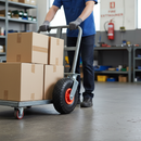 260mm Swivel Fabricated Plate Castor with PunctureProof Wheel