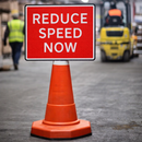 Reflective Cone Sign – 600mm x 450mm – Polypropylene – Traffic Control