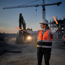 High-Performance Hi-Vis Orange/Black Executive Vest for Safety