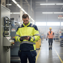 Premium Hi-Vis Yellow/Navy Blue Arc Flash & Fire Retardant Jacket with APC 2 Certification and Smart Pocket Solutions