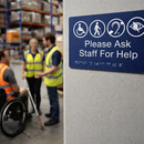 Braille Assistance Sign – 225mm x 150mm – PVC with Adhesive – Indoor Use