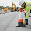 Premium Heavy Duty One Piece Traffic Cone 750mm with High Visibility Top and Robust Design for Events and Parking