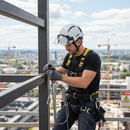 Premium Vented Safety Helmet with Removable Front Panel for Height Work and Accessory Compatibility