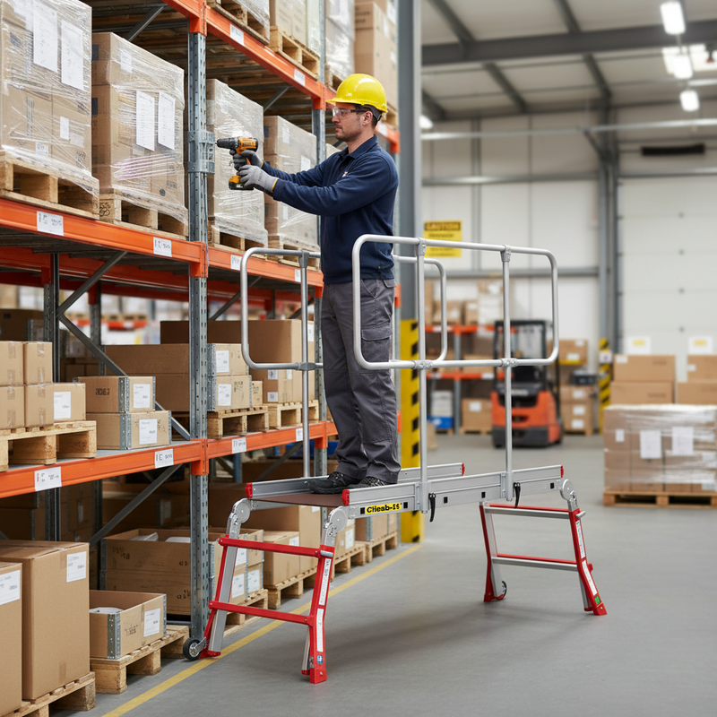 Professional Telescopic Work Platform with Anti-Slip Surface