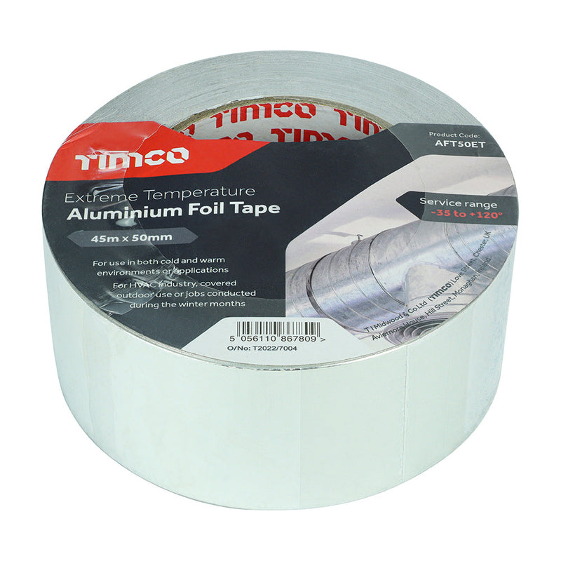 Extreme Temperature Aluminium Foil Tape - 45m x 50mm
