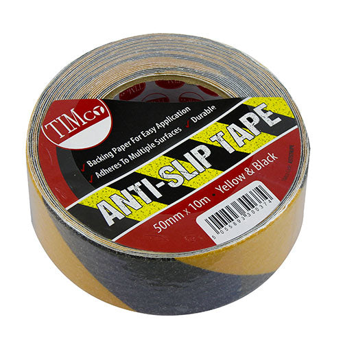 Anti-Slip Tape - Yellow & Black - 10m x 50mm