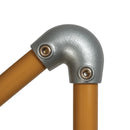 Acute Angle Elbow – Clamp Fitting for Sloped Tube to End Post, 33.7mm–48.3mm