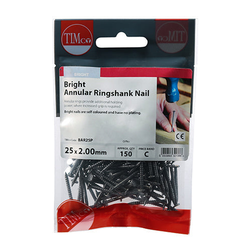 Annular Ringshank Nails - Bright - 25 x 2.00