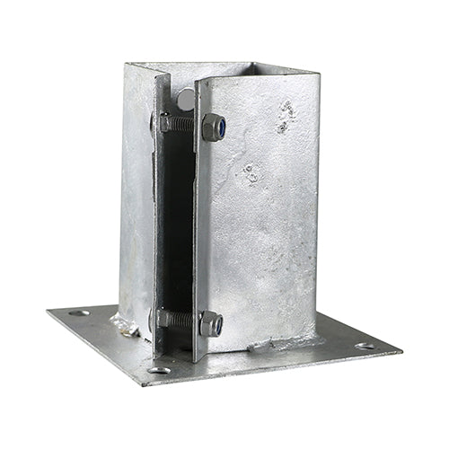 Bolt Down Shoe - Hot Dipped Galvanised - 100mm