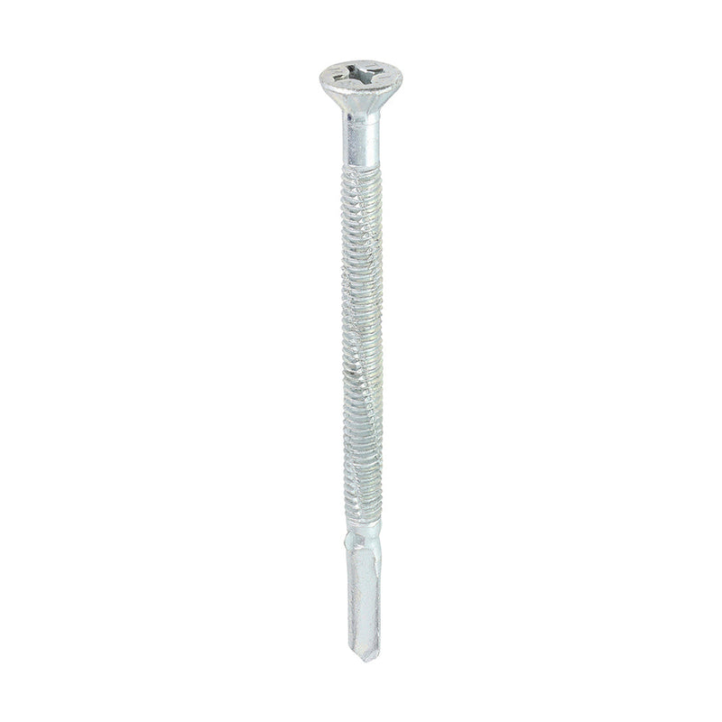 Metal Construction Timber to Heavy Section Screws - Countersunk - Wing-Tip - Self-Drilling - Exterior - Silver Organic - 5.5 x 85