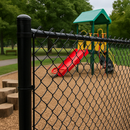 Black PVC Coated Chain Link Fence – 12.5m x 1800mm x 50mm Heavy Duty Roll