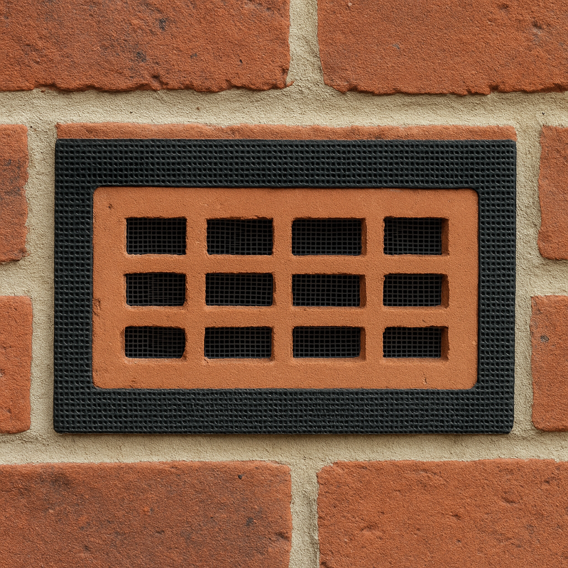 Black Epoxy Resin Coated Woven Aluminium Soffit Mesh - Insect Screen for Ventilation