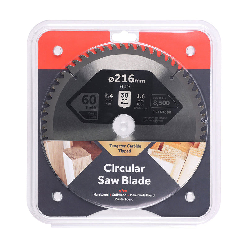 Circular Saw Blade - Fine Trim/Finishing - Extra Fine - 216 x 30 x 60T