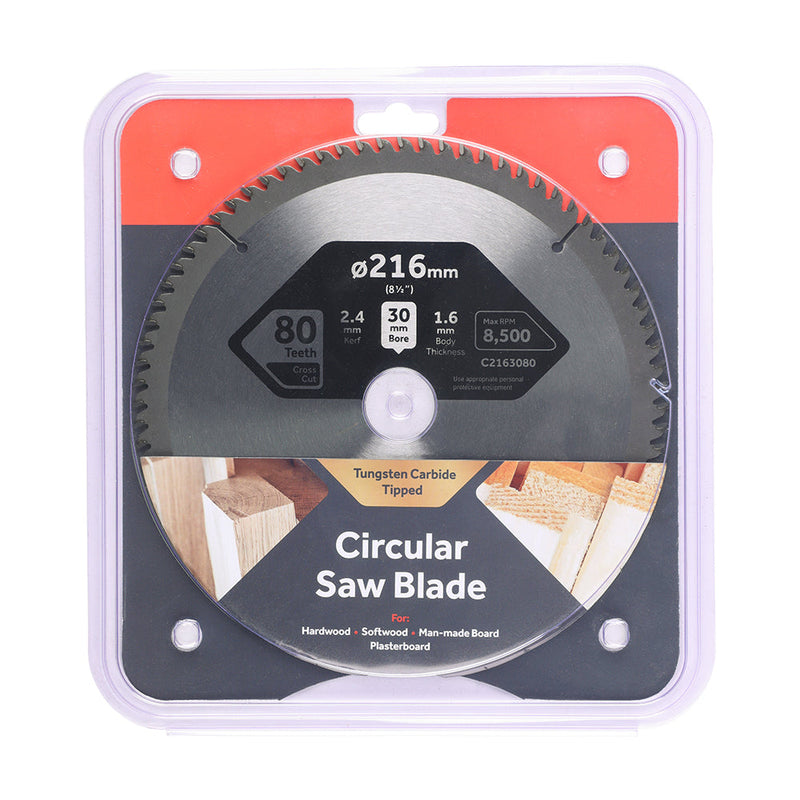 Circular Saw Blade - Fine Trim/Finishing - Extra Fine - 216 x 30 x 80T