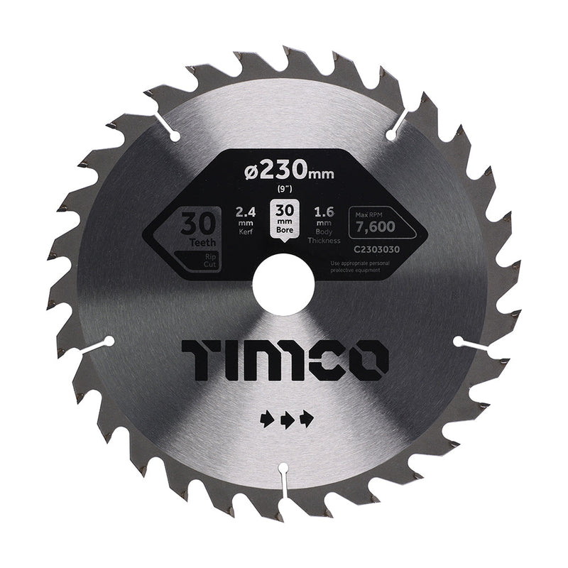 Circular Saw Blade - General Purpose - Coarse/Medium - 230 x 30 x 30T