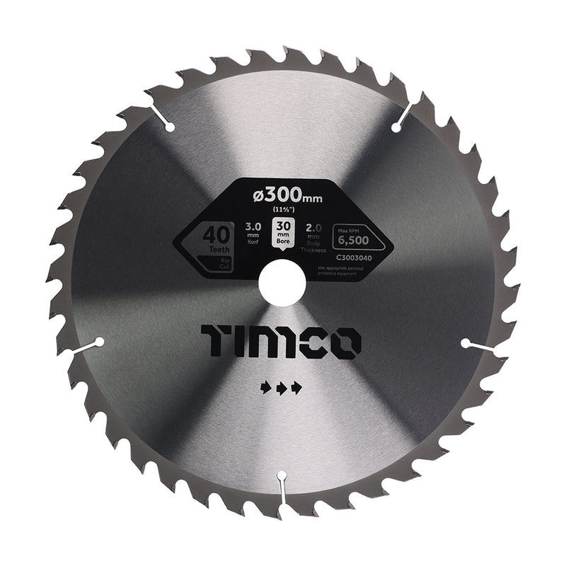 Circular Saw Blade - Trimming/Crosscut - Medium/Fine - 300 x 30 x 80T