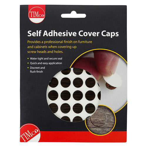 Self-Adhesive Cover Caps - African Hardwood - 13mm
