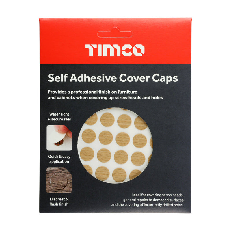 Self-Adhesive Cover Caps - Beech - 13mm