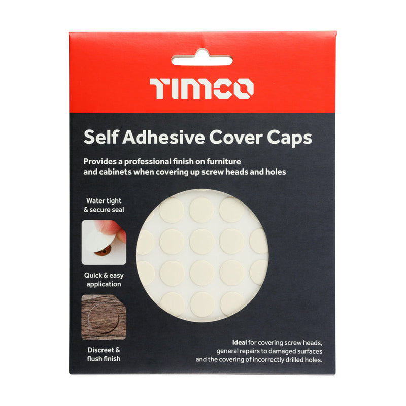 Self-Adhesive Cover Caps - Ivory - 13mm