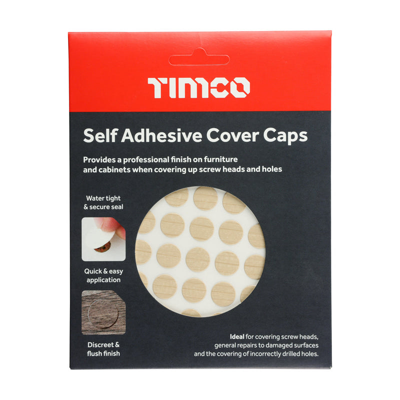 Self-Adhesive Cover Caps - Maple - 13mm