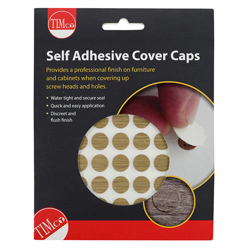 Self-Adhesive Cover Caps - Odessa Oak - 13mm