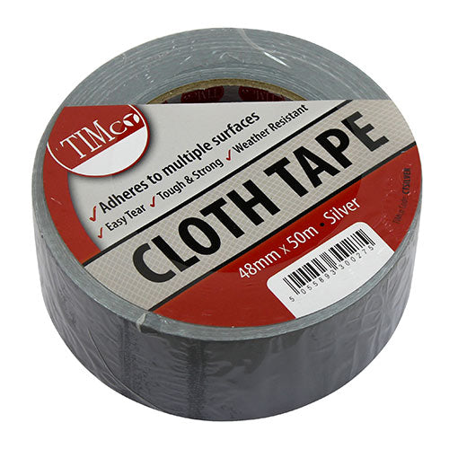 Cloth Tape - Silver - 50m x 48mm
