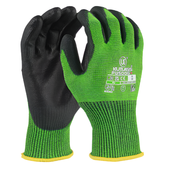 Kutlass PU500G Plus Cut Level E Gloves – MAX Protection, ULTRA Grip & Heavy-Duty Durability