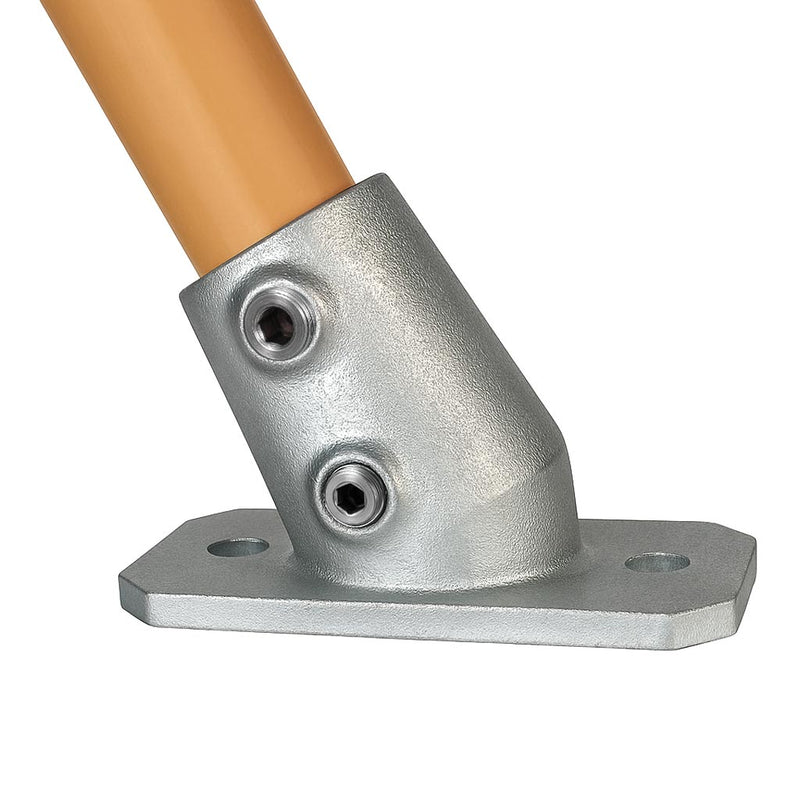 Slope Base Flange – Angle Base for 30°–45° Uprights, 33.7mm to 48.3mm Tube