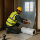 Clear Polythene Sheeting – 4m x 50m, 500 Gauge Medium-Duty Roll