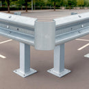 Crash Barrier Corner Bullnose – Adjustable Sprung Galvanised End Unit