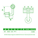 DDA Swivel Bracket – Internal Saddle, 42.4mm Rail Fit