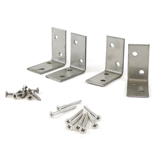Decking Handrail Bracket Kit - Stainless Steel - 4 brackets + 16 screws