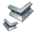 Crash Barrier External Corner – Galvanised Right-Angle Beam Connector