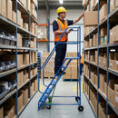 Extra Wide Industrial Stairs – 300kg – 700mm Wide Platform – Anti-Slip Steel Warehouse Steps