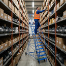 Extra Wide Industrial Stairs – 300kg – 700mm Wide Platform – Anti-Slip Steel Warehouse Steps