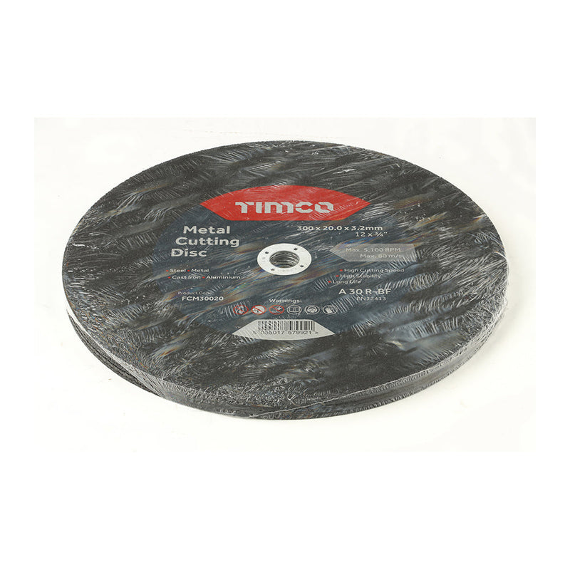 Bonded Abrasive Disc - For Cutting - 300 x 20.0 x 3.2