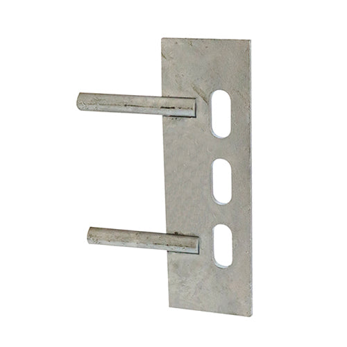 Gravel Board Clip - Twin Pin - Galvanised - 150 x 50mm