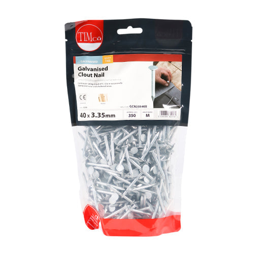 Clout Nails - Galvanised - 40 x 3.35