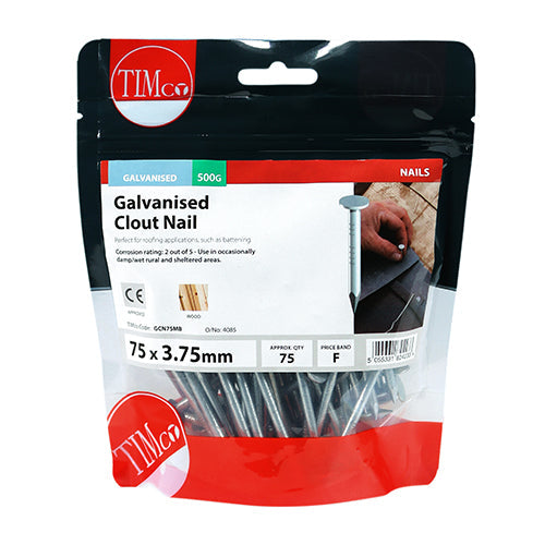 Clout Nails - Galvanised - 75 x 3.75