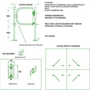 Half-Height Self-Closing Safety Gate – Spring-Loaded, Industrial Use
