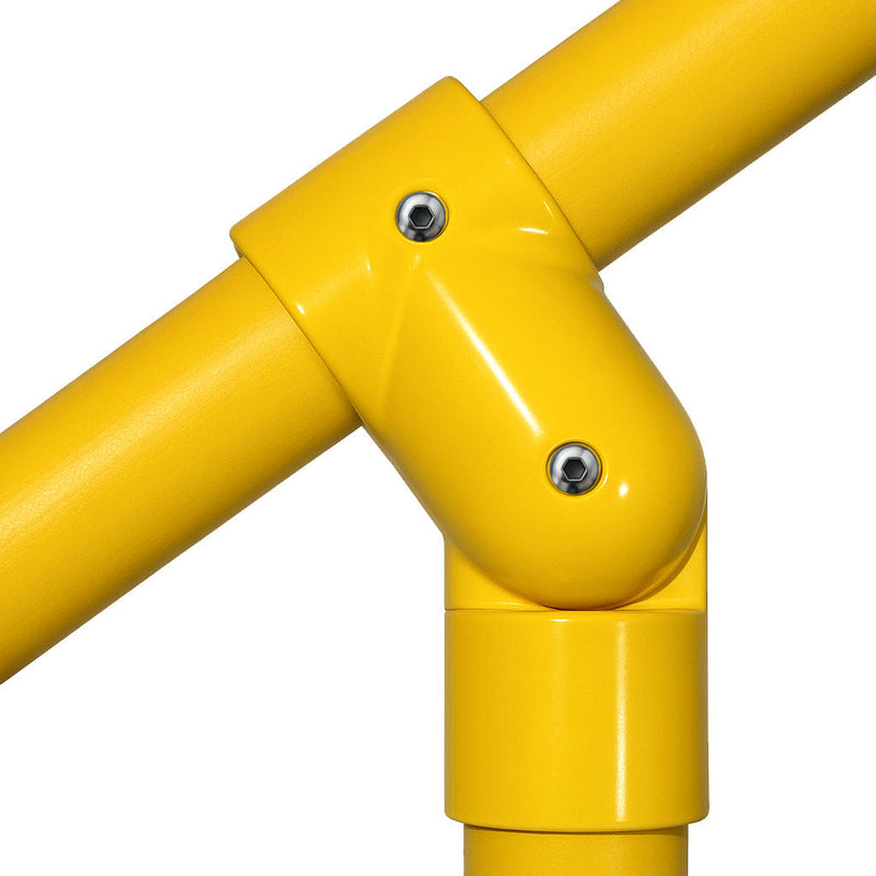 GRP Universal 3 Way Connector – Yellow, Adjustable for 50mm Handrail Tube