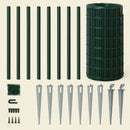 Fencing Kit – Green PVC Coated Welded Wire Mesh Complete Set Galvanised