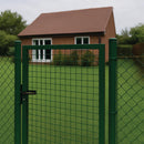 Green Single Garden Gate – PVC-Coated Steel, Durable Outdoor Access