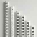 Heavy Duty Twin Slot Wall Mounted Shelving Uprights - Custom Build - White