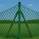 Green Coated Chain Link Fence – 900mm Height, Galvanised Steel, 25m Roll - 50mm hole size