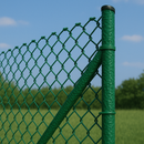 Green Coated Chain Link Fence – 900mm Height, Galvanised Steel, 25m Roll - 50mm hole size